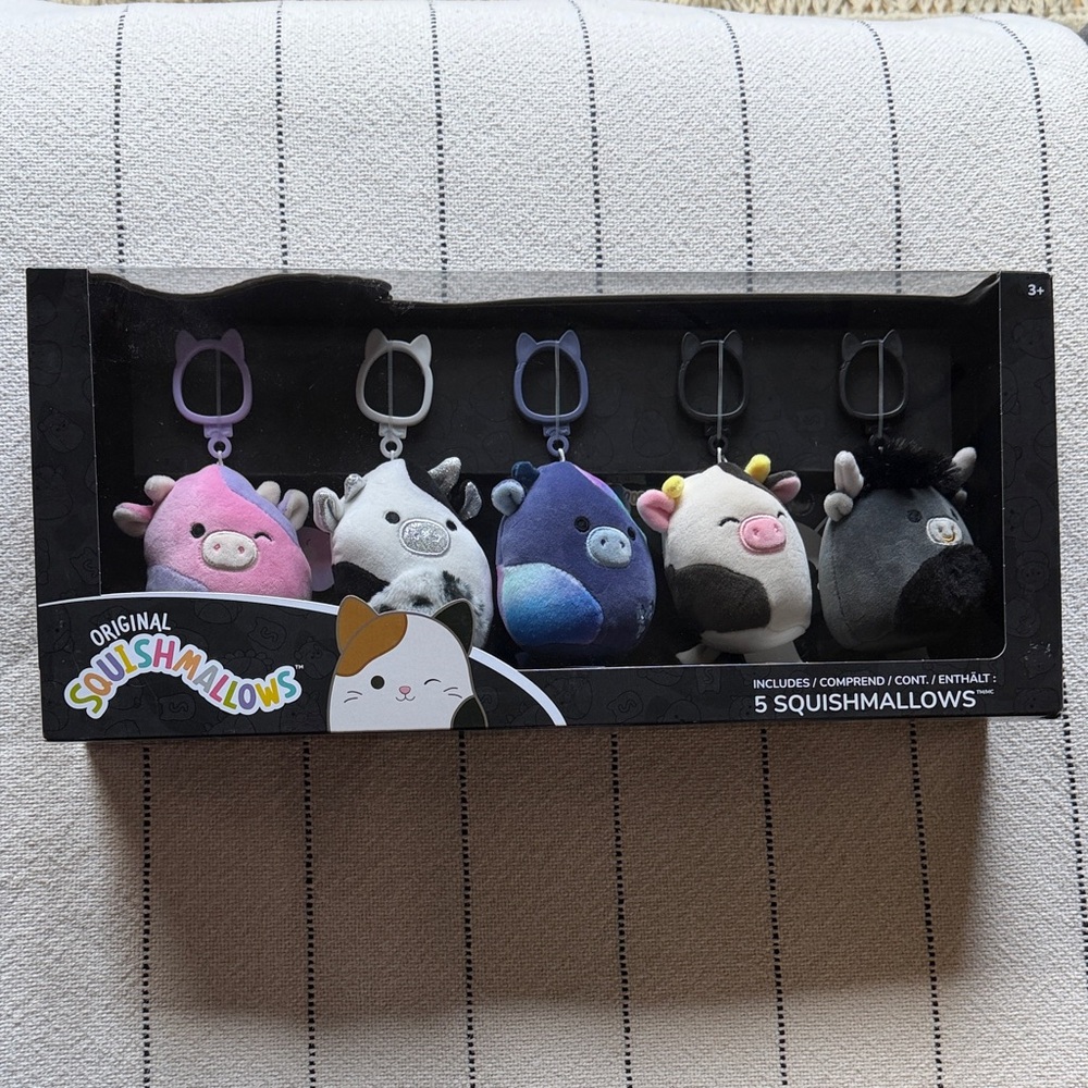 NIB Select Series Squishmallows Cow Clip Boxed Set